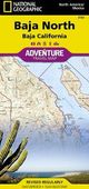 Baja North Adventure Travel Road Map Mexico Topo Waterproof Nat Geo