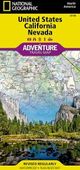 California Nevada Adventure Map Travel Topo Waterproof Nat Geo