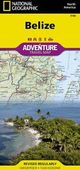 Belize Adventure Travel Road Map Topo Waterproof Nat Geo