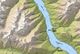 Lake Chelan Shaded Relief Wall Map Detail