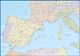 Mediterranean Cruising Travel and Reference Map by ITMB - Western Side