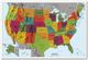 United States State Outline Color Map Laminated