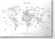 World Sketch Wall Map Hand Drawn and Lettered Color Yourself