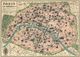 Paris 1910s Antique Map Replica