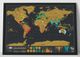 World Scratch Map Deluxe Mini Size Poster