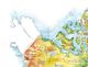 Canada Watercolor Map Illustration - Yukon Detail