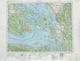 Victoria BC and San Juan Islands WA Area USGS Topographic Map 1 to 250k Scale