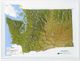 Washington State Raised Relief Map 3D