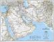 Middle East Wall Map Classic Blue National Geographic Poster
