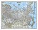 Russia Wall Map National Geographic Classic Blue Poster