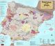 Spain and Portugal Wine Region Wall Map Poster