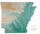 Arkansas State Wall Map with Shaded Relief by Raven Maps