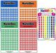 Assorted Colors 1/4" Numbered Map Sticker Dots|#1-120/ 8 colors
