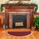 Half Round Hearth Rug - Plum Wine