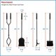 Fireplace Tool Set - Neoclassic