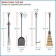 Fireplace Toolset - Salem, Inline