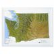 Washington Raised Relief 3D Contour Map