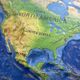 World Raised Relief Wall Map - U.S. Detail