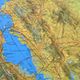 San Francisco Bay Region Raised Relief Map - Detail