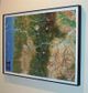 Portland Area Raised Relief Map by Summit 3D with metal frame