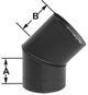 Amerivent Black 30 and 45 Degree Elbow