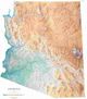 Arizona State Wall Map with Shaded Relief by Raven Maps