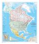 North America Wall Map Poster Canadian Map Office