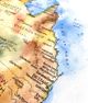 Australia Country Watercolor Illustration Map 14