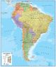 South America Wall Map Poster Paper Laminated Classroom