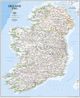 Ireland Wall Map Classic Blue Poster National Geographic