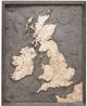 United Kingdom Woodchart Gray Frame