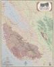Santa Cruz Mountains Wine Region and Wineries Wall Map with Shaded Relief